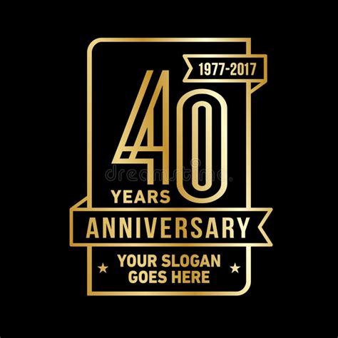40 Years Celebrating Anniversary Design Template 40th Logo Vector And