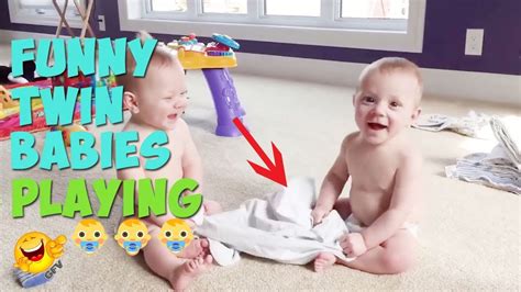 Funny Twins Baby Playing Together Twins Baby Videos Too Cute Must