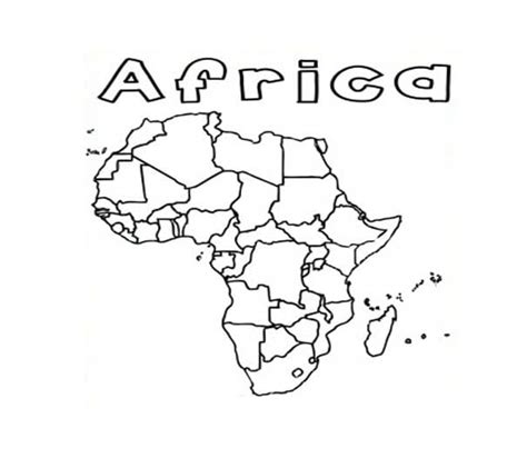Africa Map HD Coloring Page Coloring Top