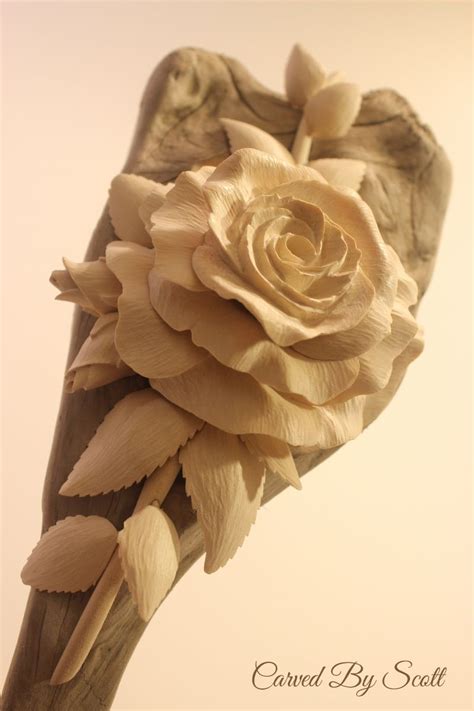 Hand Carved Wood Roses Carved By Scott Wedding Ts Art