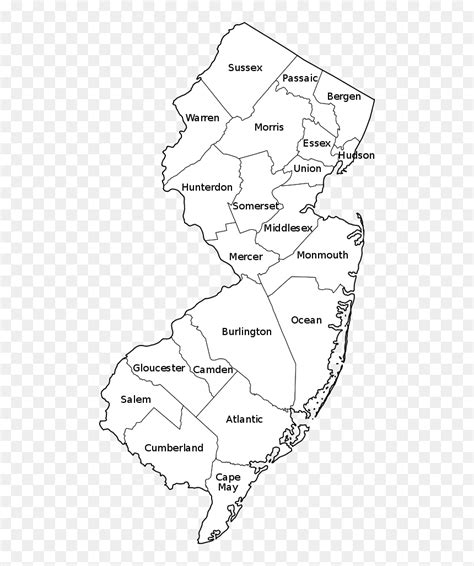 New Jersey Outline Png Scotch Plains Nj On Map Transparent Png Vhv