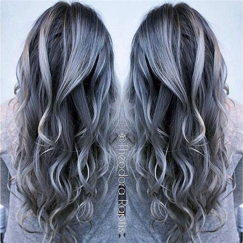 Pin On Silver Gray Charcoal Granny Hair Color