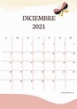 Calendario Diciembre 2021 para imprimir GRATIS ️ Una Casita de Papel