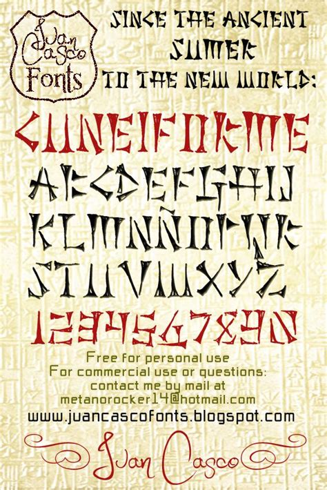 Cuneiforme Font Juan Casco Fontspace Learn A New Language