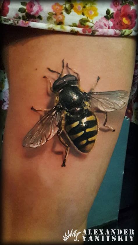 3d Bee Tattoo Design Realistic Bee Tattoo Bee Tattoo Insect Tattoo