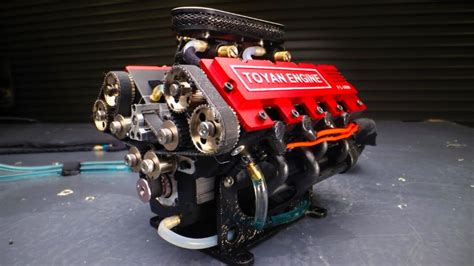 Mini V8 Nitro Rc Model Engine Hits 10500 Rpm