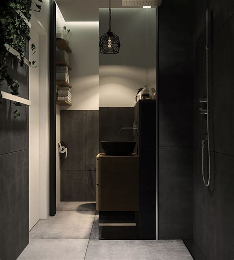 Black And Gray Bathroom Design On Behance