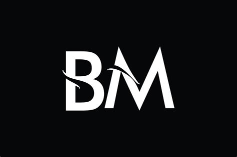 Bm Monogram Logo Design By Vectorseller Thehungryjpeg