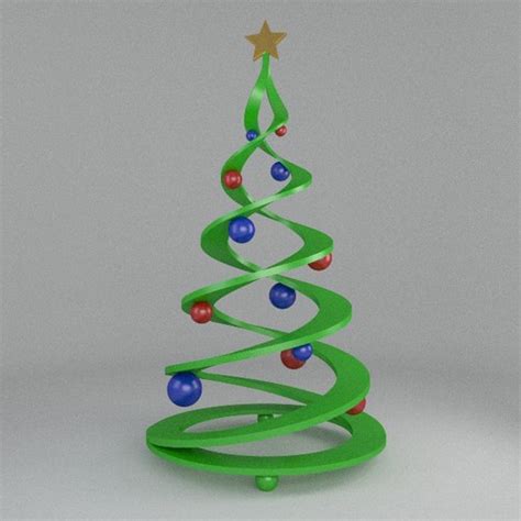 3d Printable Christmas Tree 3d Model 3d Printable Stl Blend 3dm