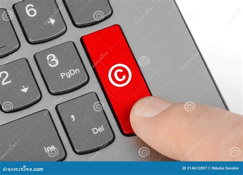 Computer Keyboard With Copyright Symbol Stock Image Image Of Cursor