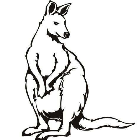Kangaroo Outline To Colour Clipart Best