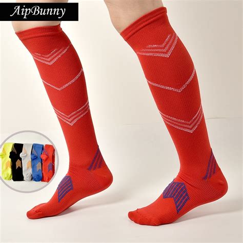 Aipbunny Men Leg Support Stretch Compression Long Socks Below Knee Socks Elastic Absorb Sweat
