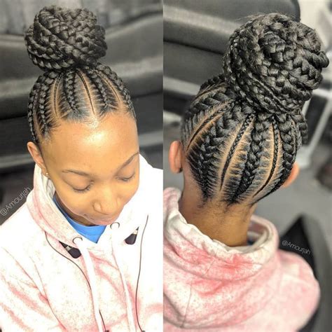 Especially styling the braids hairstyles. Pin on peinados cornrow in 2020 | Feed in braids ...