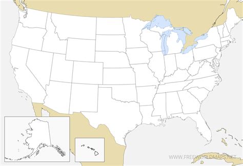 View Free Printable Map Of The United States Blank