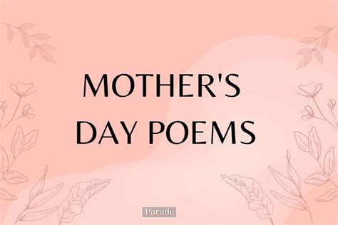 25 Mother S Day Poems To Honor Your Mom Parade