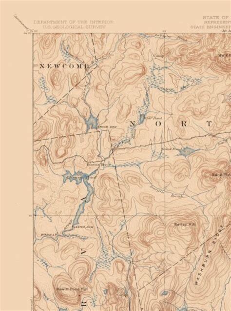 Topo Map Schroon Lake New York Sheet Usgs 1897 2300 X 3091 Ebay