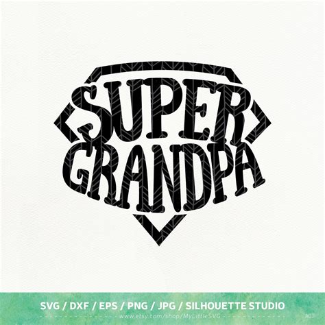 Super Grandpa SVG Files Super Grandpa dxf png eps for | Etsy