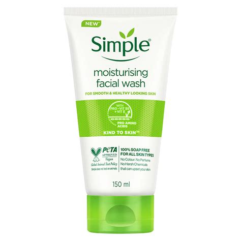 Face Wash For Dry Skin Simple Moisturizing Face Wash 150ml