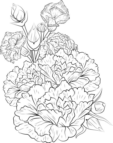 Share More Than 76 Carnation Drawing Tattoo Latest Thtantai2