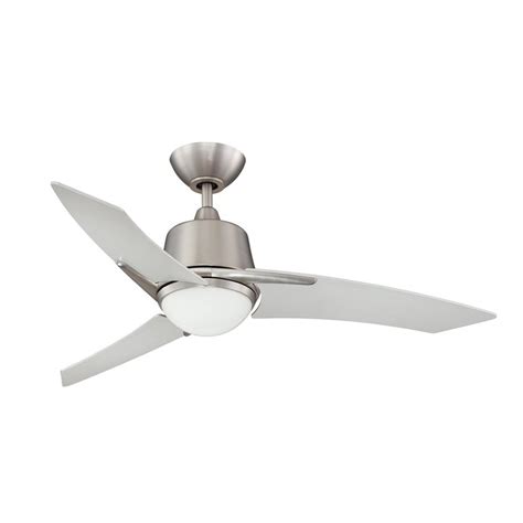 Hunter fan 54 in contemporary matte silver ceiling fan with light kit and remote. Shop Kendal Lighting Scimitar 44-in Satin nickel Indoor ...