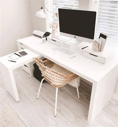 Ikea White Minimalist Pull Out Desk Desk Inspo Room Inspo Office