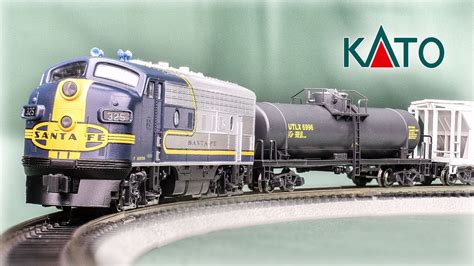 Kato N Scale F7 Freight Electric Model Train Set Unboxing And Review