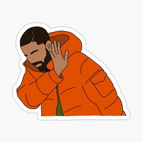 Drake Hotline Bling Sticker For Sale By Dobiegerl Redbubble
