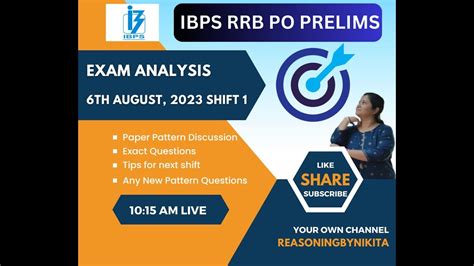 Ibps Rrb Po Prelims Exam Analysis Day Shift Youtube