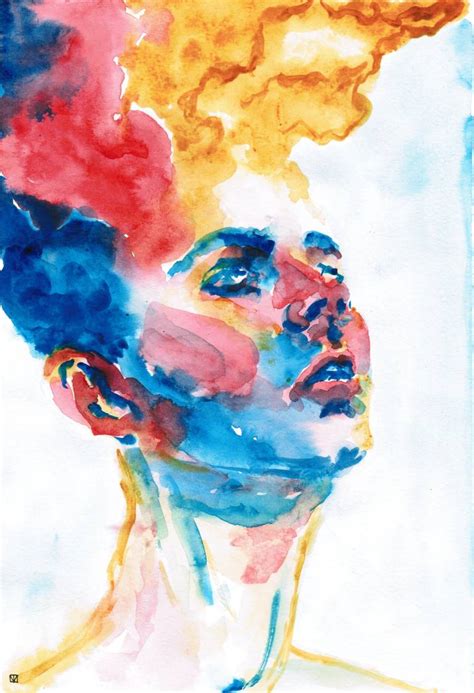 Original Watercolor Painting Lady Portrait Illustration Hand Painted 9 X 12 Inches Watercolor