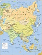 Mappa dell'Asia para imprimir | Descargar GRATIS