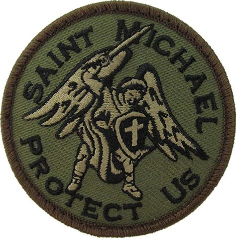 Saint Michael Protect Us Patch St Michael Circle Emblem Patch