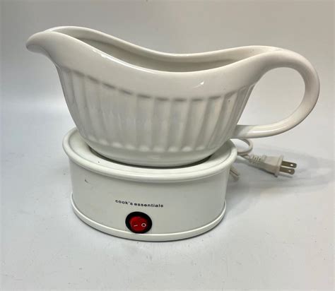 Cooks Essentials Gravy Sauce Boat With Electric Warmer Base