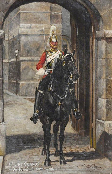 British 1st Life Guards On Kings Guard Whitehall 1905 By Hpayne