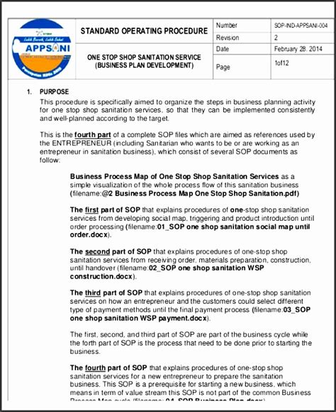 10 Printable Standard Operating Procedure Template