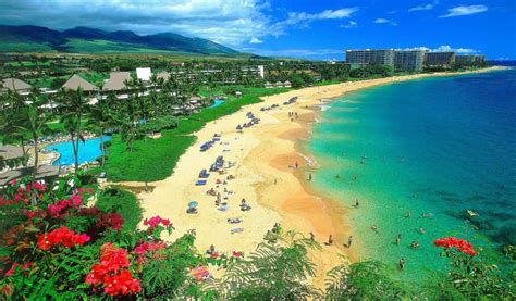 Beautiful Scenery Kaanapali Beach Maui Hawaii Archipelago United States