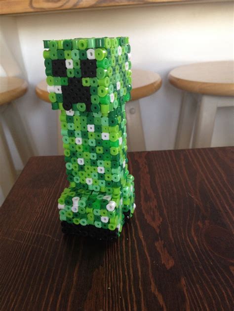 Creepy Creeper By Perler Princess On Deviantart Perler Patterns 3d