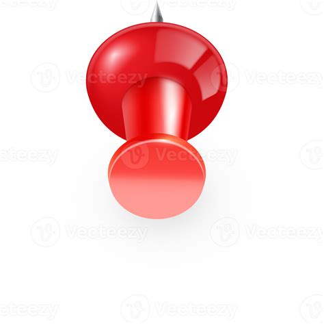 Glossy Red Push Pin 11421152 Png