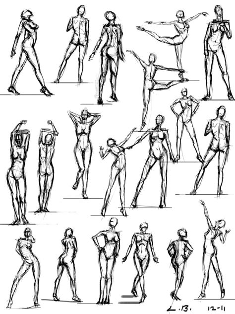 Female Pose Sketches By Sketcherlew On Deviantart Drawing Poses