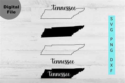 Tennessee Sate Outline Svg Cricut File Tennessee State Map Etsy