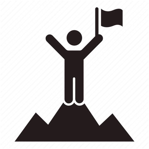 Achieve Achievement Mountain Reach Success Summit Victory Icon