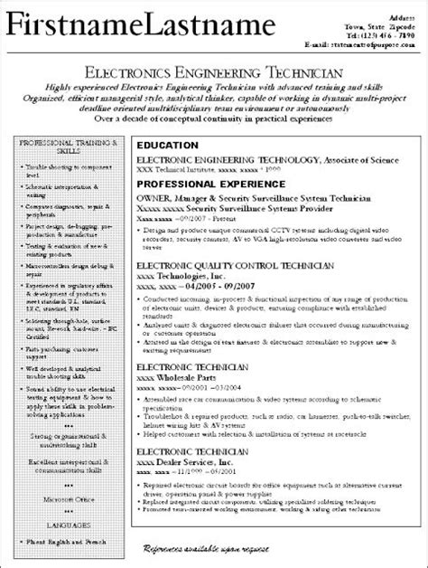 Employers' point of view self employment experience is difficult or impossible to verify. Good Electronic Engineer, Technician and small business ...