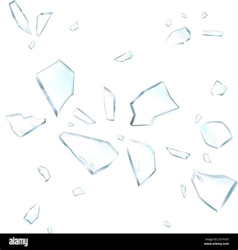 Pieces Broken Shattered Black Glass Stock Vector Images Alamy