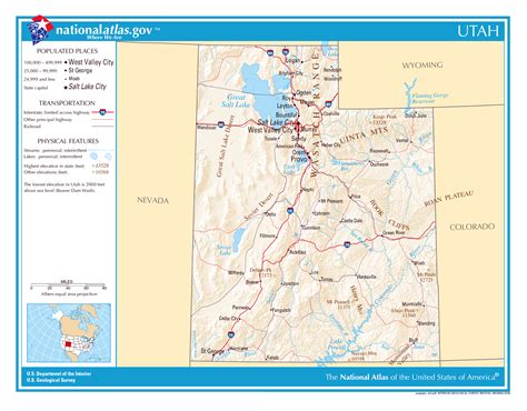 Large Detailed Map Of Utah State Utah State Usa Maps Of The Usa