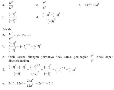 Sifat Sifat Operasi Bilangan Berpangkat Lengkap Dengan Contoh Soal Dan