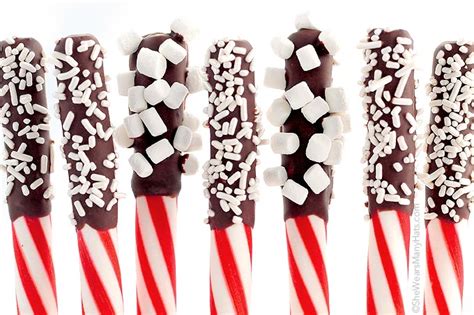 Chocolate Dipped Peppermint Sticks She Wears Many Hats