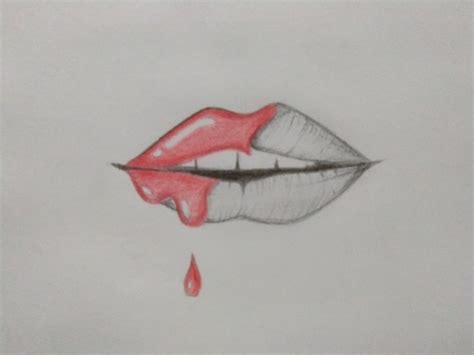Dripping Lips Drawing