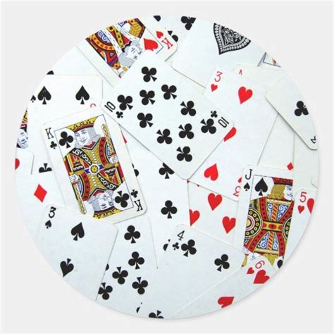 Playing Card Games Classic Round Sticker