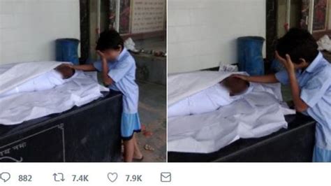 Viral Foto Bocah Tangisi Jenazah Ayahnya Dana Rp613 Juta Terkumpul