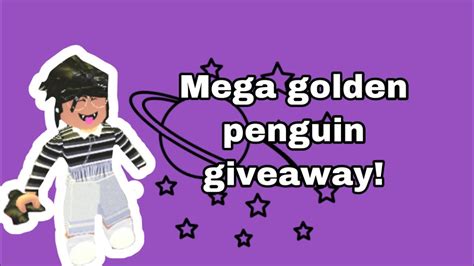 Mega Neon Golden Penguin Giveaway Adopt Me Roblox Youtube