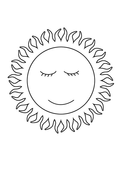 Free printable sun coloring pages. Summer Coloring Pages to Print